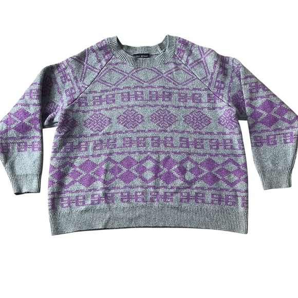 Lane Bryant Crew-Neck Jacquard Sweater plus size 26/28 - Picture 1 of 8